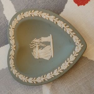 Vintage Sage Green Ring Dish-Wedgewood England Green Jasperware
